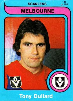 1980 Scanlens VFL #145 Tony Dullard Front
